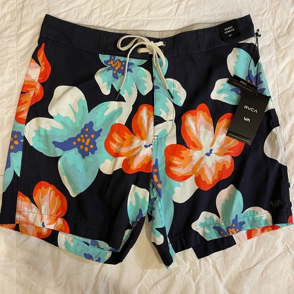 NWT RVCA Men’s 16in Swim Trunks Size 32 - Picture 2 of 3